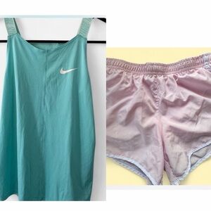 Nike Girls Bundle, Nike Dri Fit Pink Shorts M Nike Teal Tank M